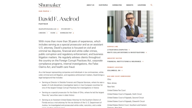 David F. Axelrod - Columbus, OH - Attorney in Columbus