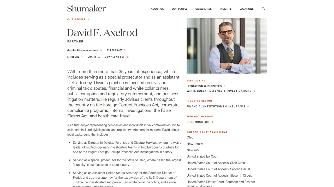 David F. Axelrod - Columbus, OH office in Columbus, Ohio