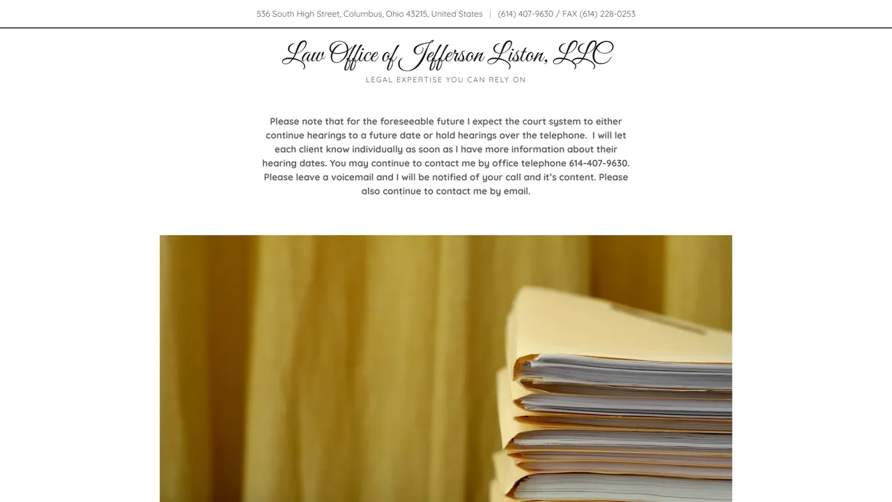 Law Office of Jefferson Liston, LLC - Columbus, OH office in Columbus, Ohio