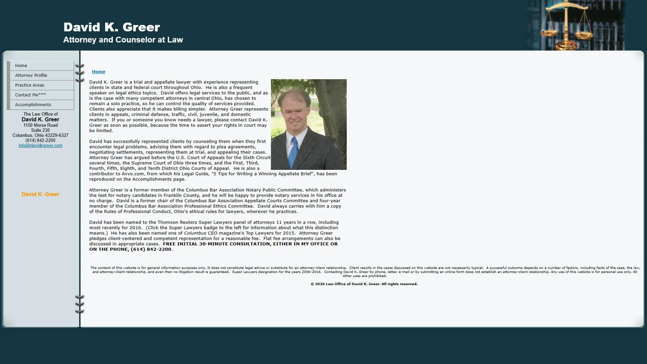 David K. Greer, Attorney at Law - Columbus, OH office in Columbus, Ohio