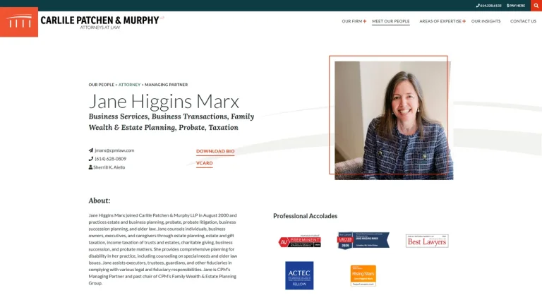 Jane Higgins Marx - Columbus, OH - Attorney in Columbus
