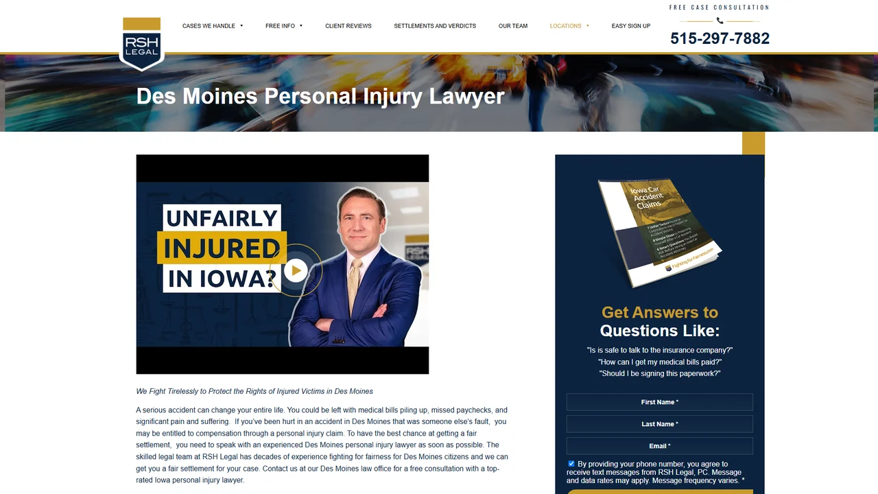 RSH Legal - Iowa Personal Injury Lawyers - Des Moines, IA office in Des Moines, Iowa
