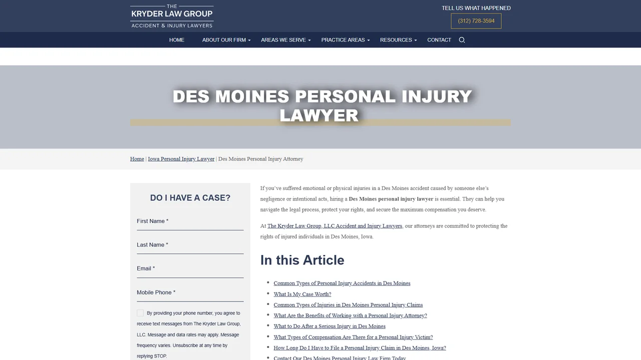 The Kryder Law Group, LLC Accident and Injury Lawyers - Des Moines, IA office in Des Moines, Iowa