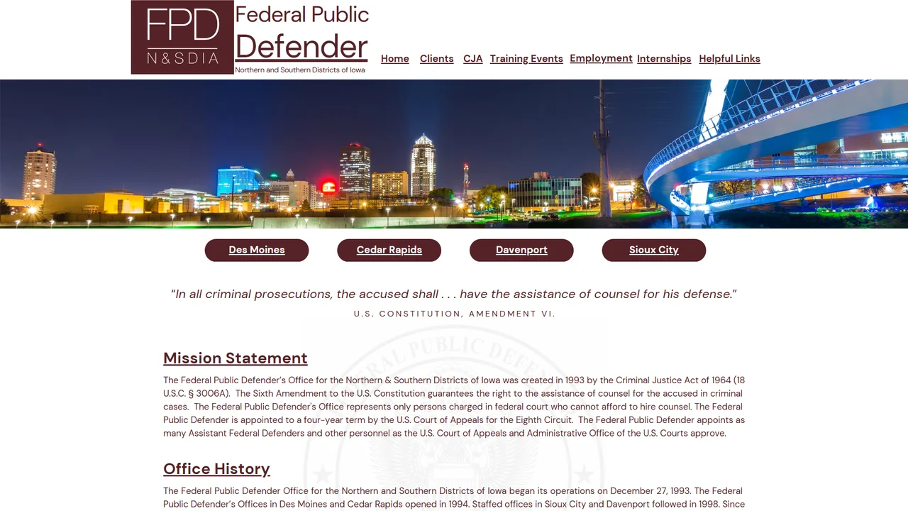 Federal Public Defender of Iowa - Des Moines, IA office in Des Moines, Iowa