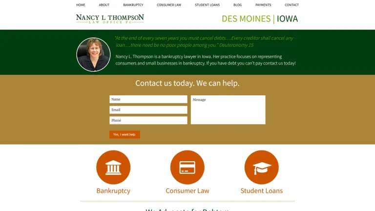 Nancy L. Thompson Law Office, P.C. - Des Moines, IA - Attorney in Des Moines