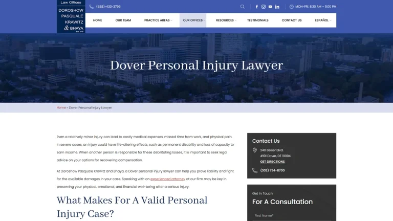 The Law Offices of Doroshow, Pasquale, Krawitz & Bhaya - Dover, DE - Attorney in Dover