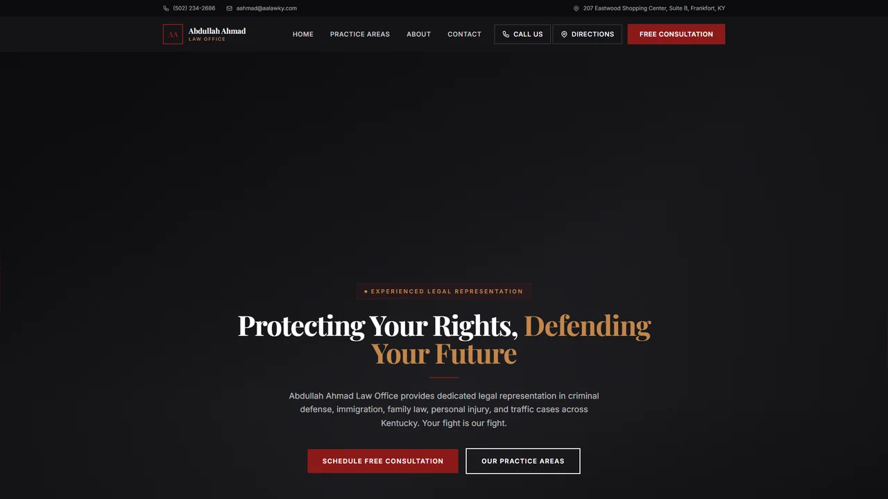 Abdullah Ahmad Law Office PLLC - Frankfort, KY office in Frankfort, Kentucky
