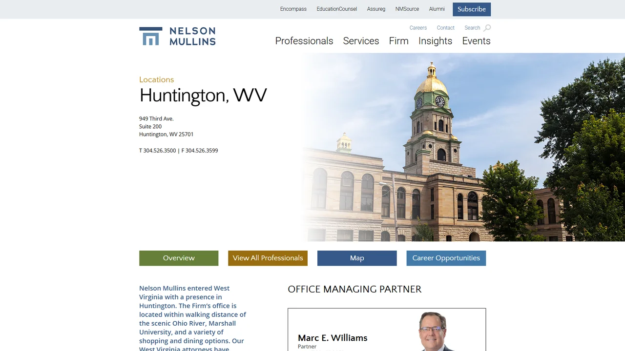 Nelson Mullins Riley & Scarborough LLP - Huntington, WV office in Huntington, West Virginia