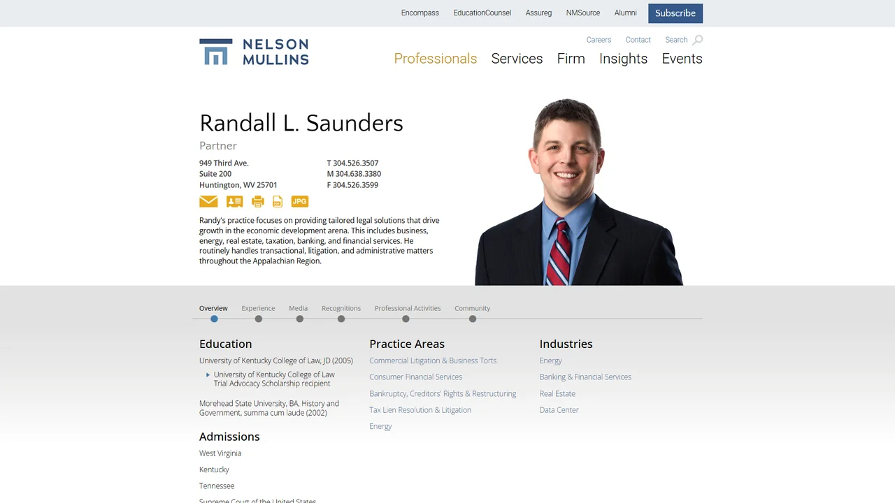 Saunders Randall L - Huntington, WV office in Huntington, West Virginia