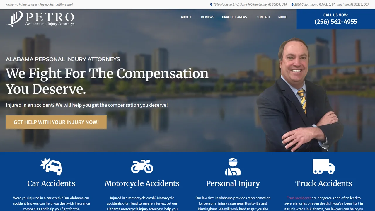 Petro Accident and Injury Attorneys - Huntsville, AL office in Huntsville, Alabama
