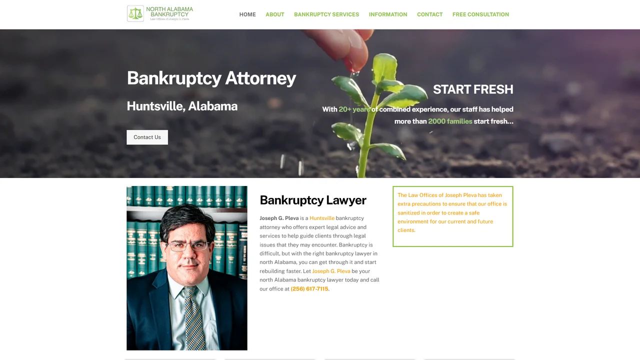 Bankruptcy Law Offices of Joseph G. Pleva - Huntsville, AL office in Huntsville, Alabama