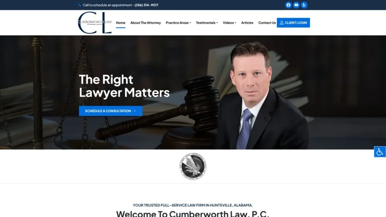 Cumberworth Law, P.C. - Huntsville, AL - Attorney in Huntsville