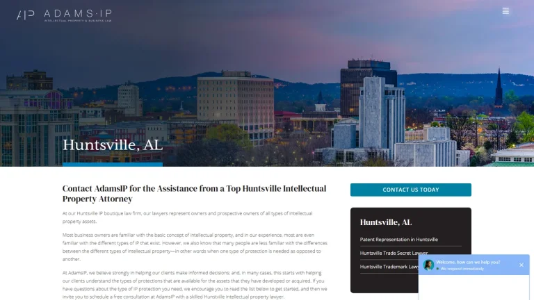 AdamsIP - Huntsville, AL - Attorney in Huntsville