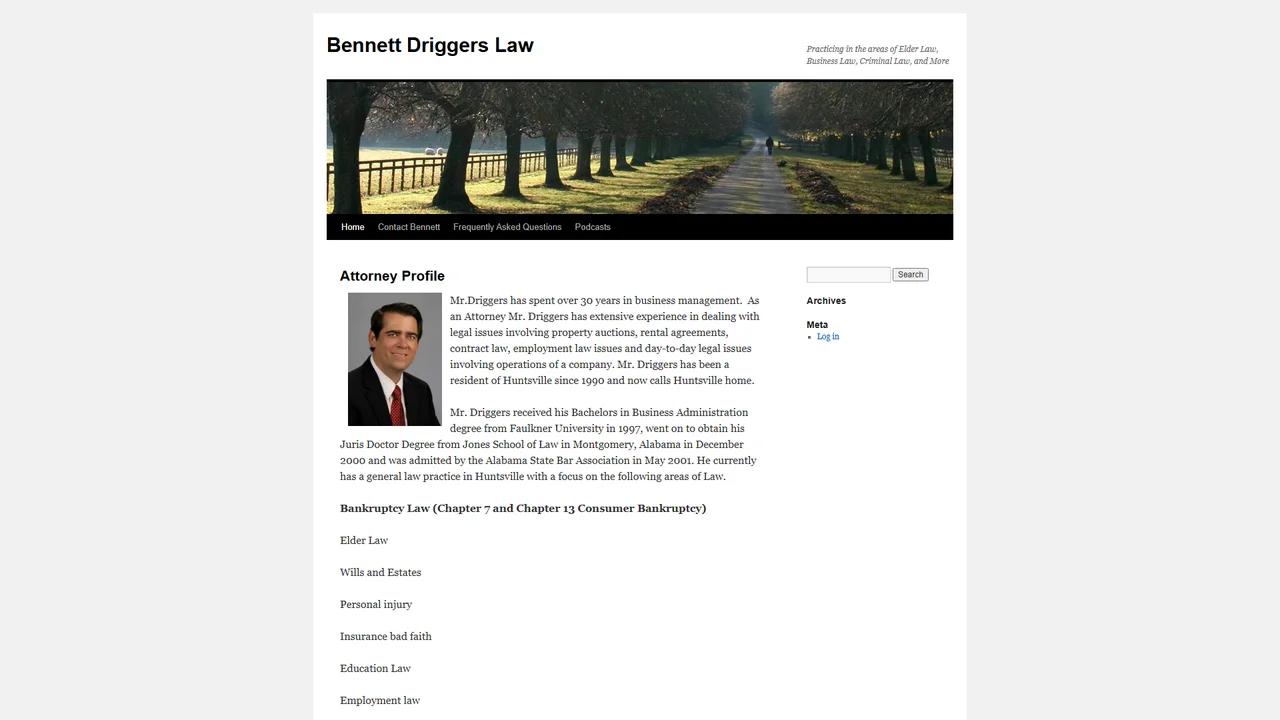 Bennett R. Driggers Sr. - Driggers Law - Huntsville, AL office in Huntsville, Alabama