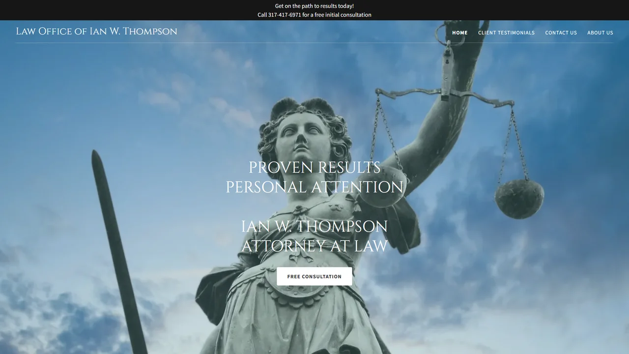 Ian W. Thompson Attorney at Law - Indianapolis, IN office in Indianapolis, Indiana