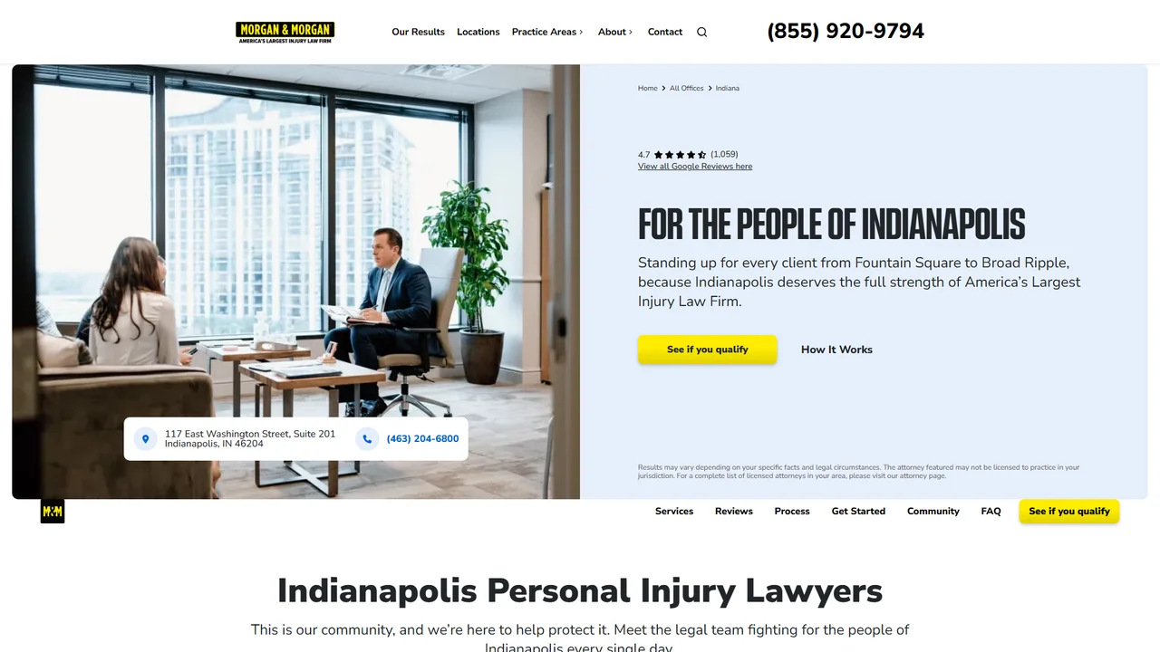 Morgan & Morgan - Indianapolis, IN office in Indianapolis, Indiana