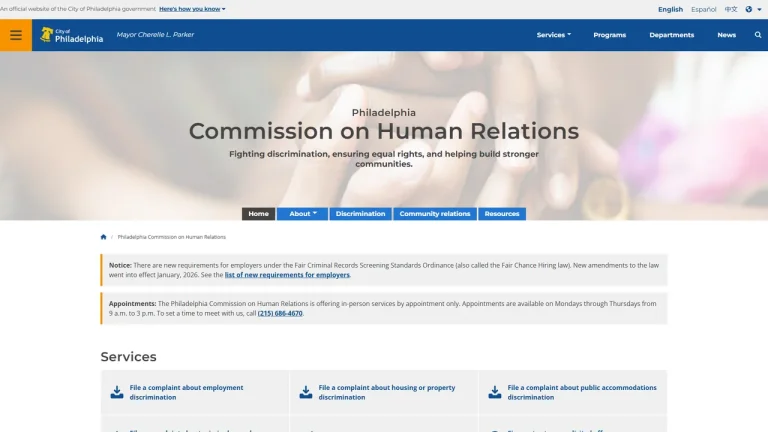 Philadelphia Commission on Human Relations - Philadelphia, PA - Attorney in Philadelphia