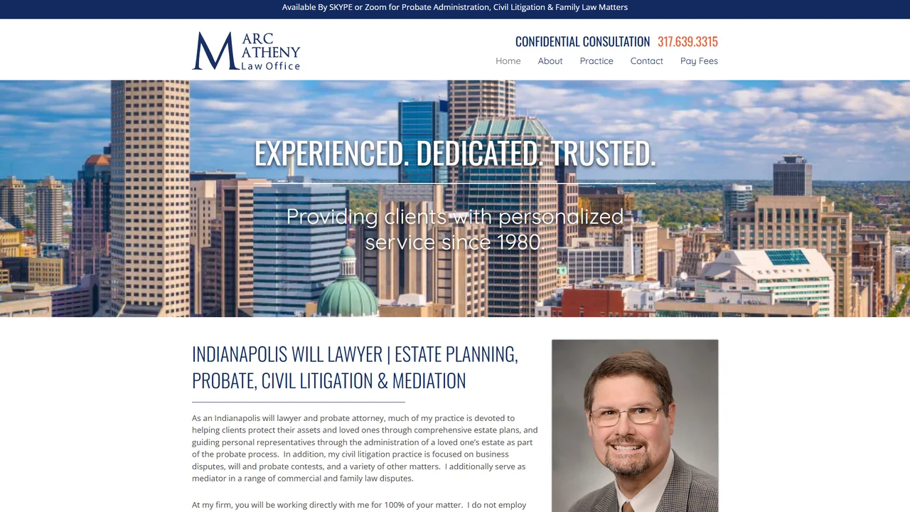 Marc W. Matheny, Attorney at Law - Indianapolis, IN office in Indianapolis, Indiana