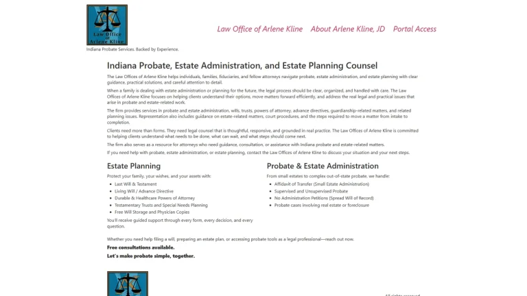 Law Office of Arlene Kline - Indianapolis, IN - Attorney in Indianapolis