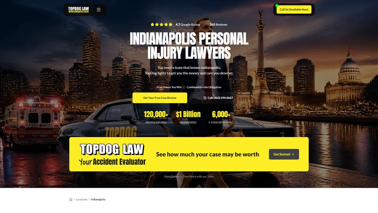 TopDog Law Personal Injury Lawyers - Indianapolis, IN office in Indianapolis, Indiana