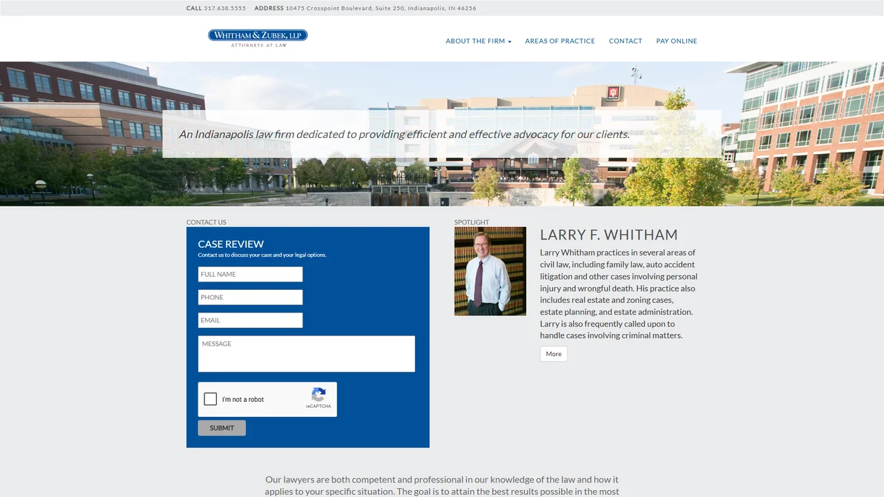 Whitham, Hebenstreit & Zubek, LLP - Indianapolis, IN office in Indianapolis, Indiana