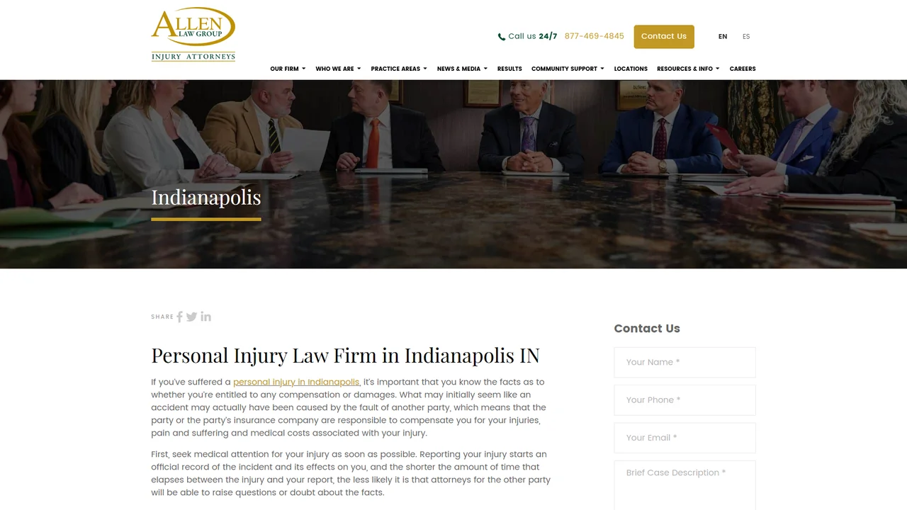 Allen Law Group - Indianapolis, IN office in Indianapolis, Indiana