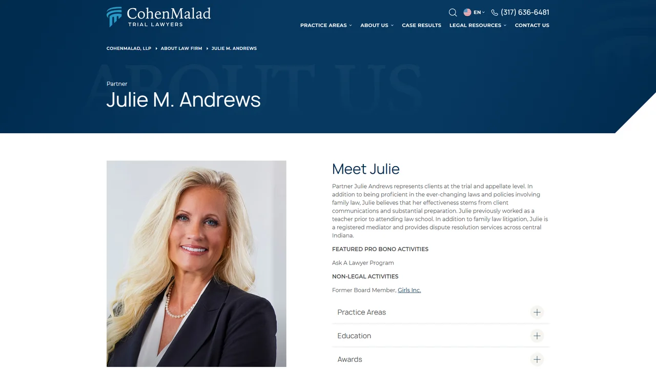 Julie M. Andrews, Attorney - Indianapolis, IN office in Indianapolis, Indiana