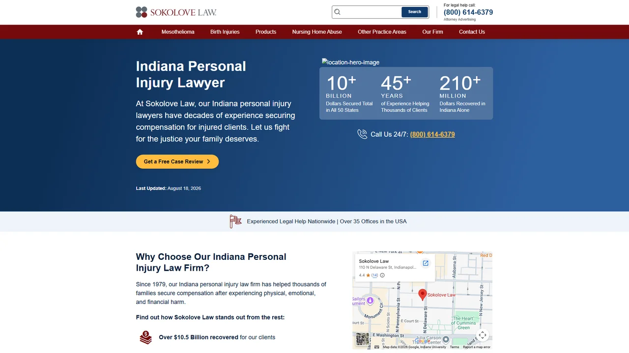Sokolove Law - Indianapolis, IN office in Indianapolis, Indiana