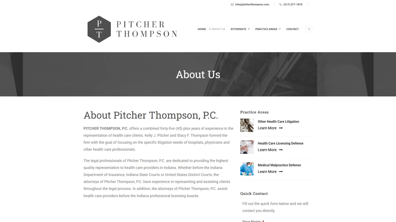 Pitcher Thompson P.C. - Indianapolis, IN office in Indianapolis, Indiana