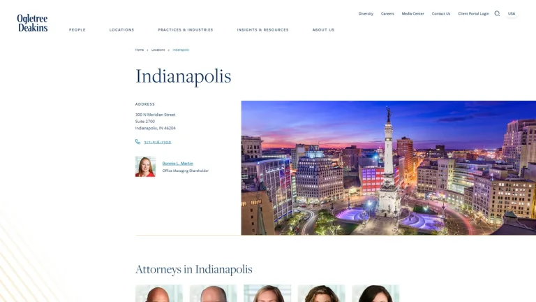 Ogletree Deakins - Indianapolis, IN - Attorney in Indianapolis