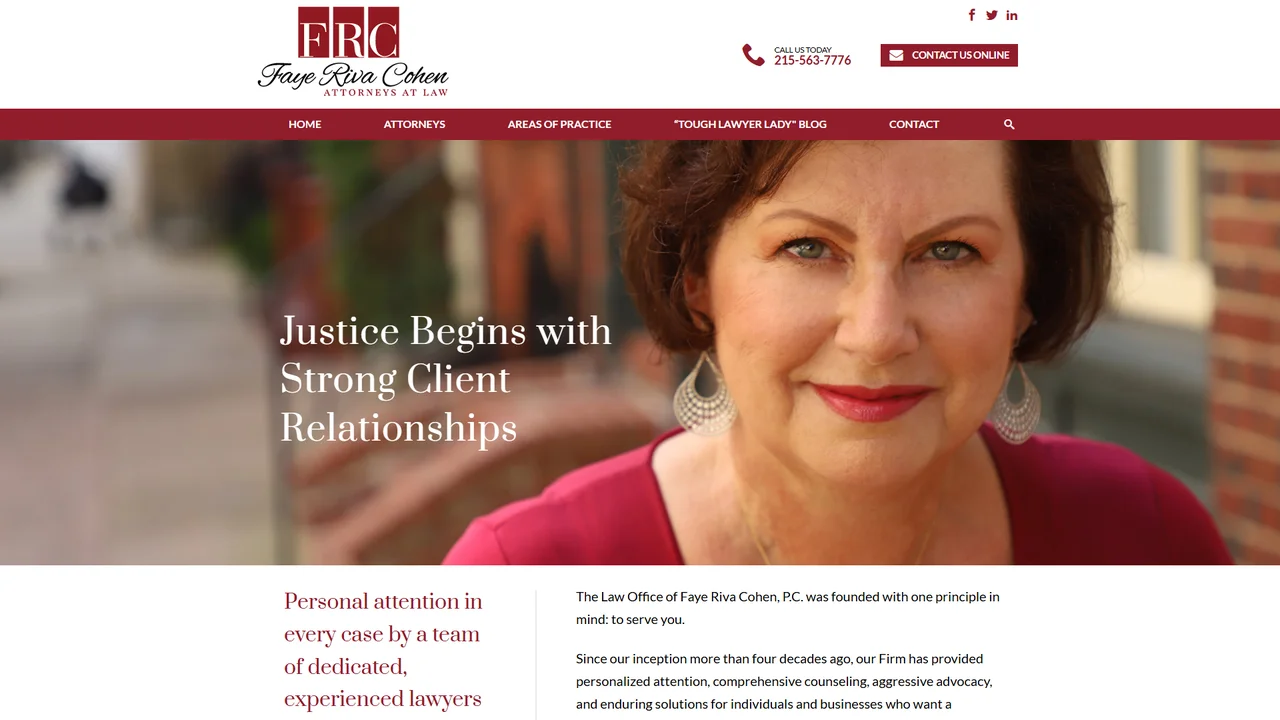 Law Office of Faye Riva Cohen, P.C. - Philadelphia, PA office in Philadelphia, Pennsylvania