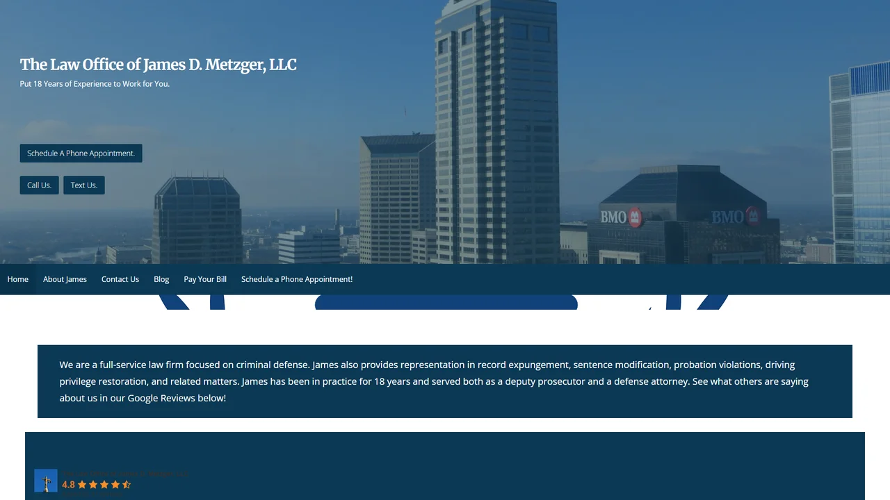 The Law Office of James D. Metzger, LLC - Indianapolis, IN office in Indianapolis, Indiana