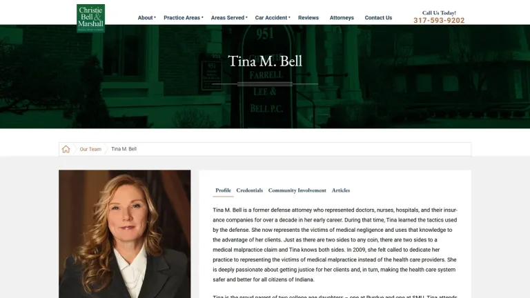 Tina Bell, Esq. - Christie Farrell Lee & Bell - Indianapolis, IN - Attorney in Indianapolis