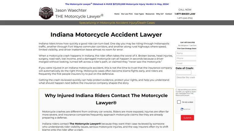 The Motorcycle Lawyer® - Indianapolis, IN - Attorney in Indianapolis
