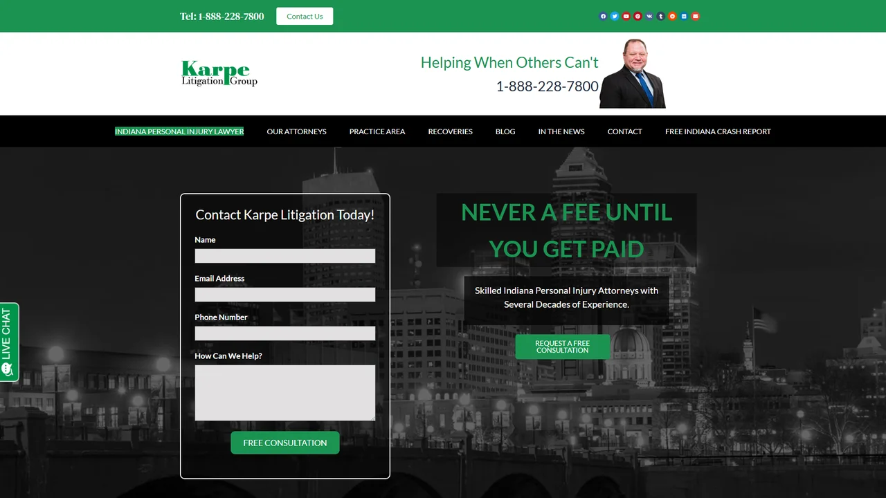 Karpe Litigation Group - Indianapolis, IN office in Indianapolis, Indiana