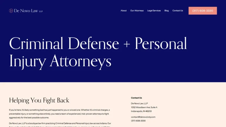 De Novo Law LLP - Indianapolis, IN - Attorney in Indianapolis