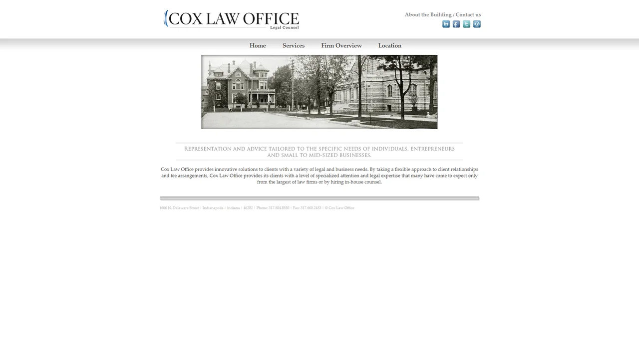 Cox Law Office - Indianapolis, IN office in Indianapolis, Indiana