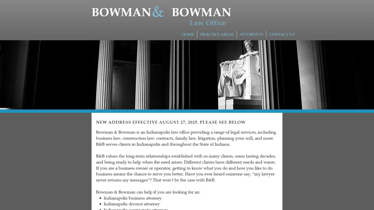 Bowman & Bowman - Indianapolis, IN office in Indianapolis, Indiana
