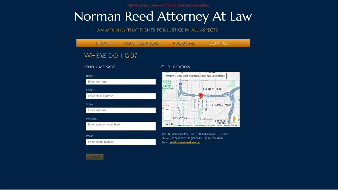Norman Reed Attorney At Law - Indianapolis, IN office in Indianapolis, Indiana