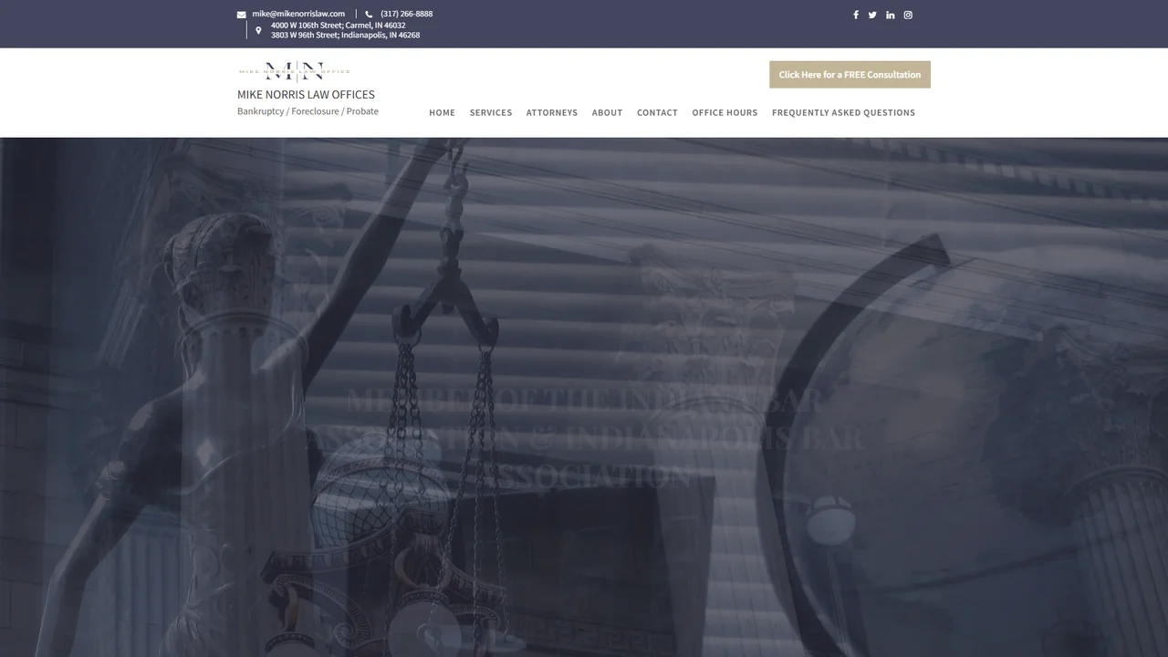 Mike Norris Law Offices - Indianapolis, IN office in Indianapolis, Indiana
