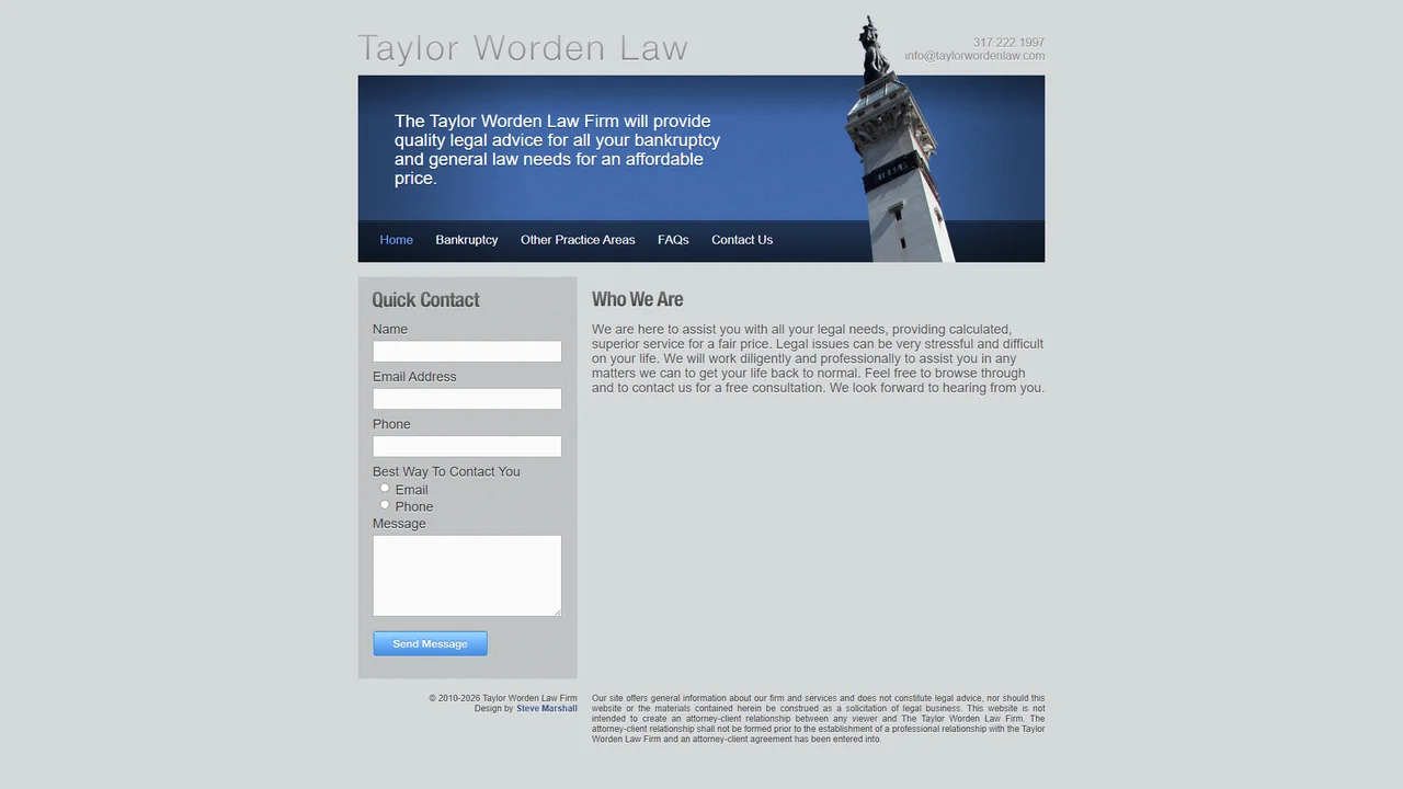 Taylor Worden Law Firm - Indianapolis, IN office in Indianapolis, Indiana