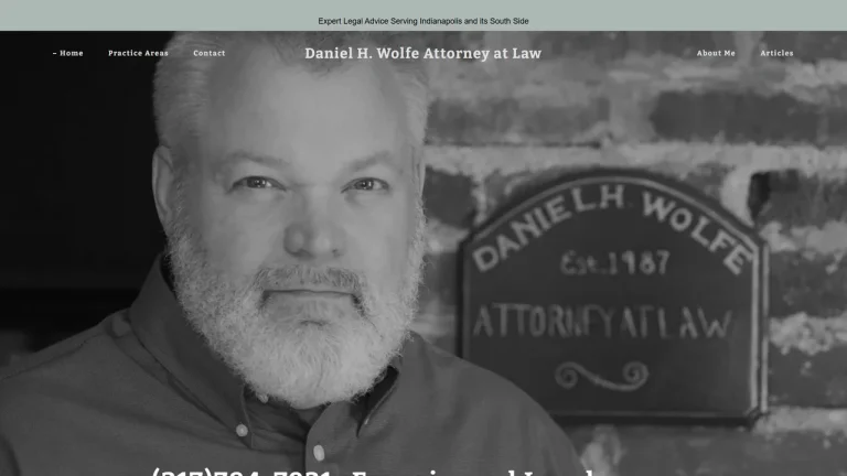Daniel H. Wolfe, Attorney at Law - Indianapolis, IN - Attorney in Indianapolis