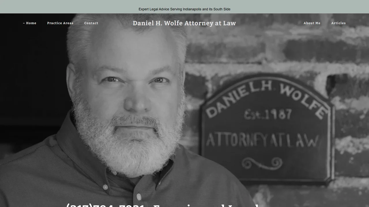 Daniel H. Wolfe, Attorney at Law - Indianapolis, IN office in Indianapolis, Indiana