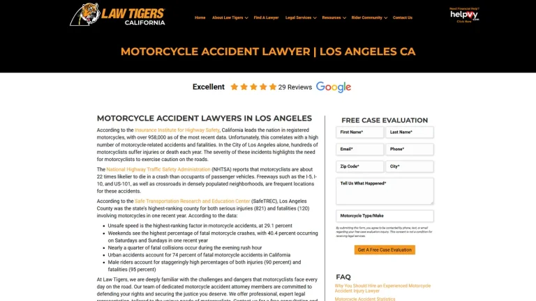 Law Tigers Motorcycle Accident Lawyer - Jackson, MS - Attorney in Jackson