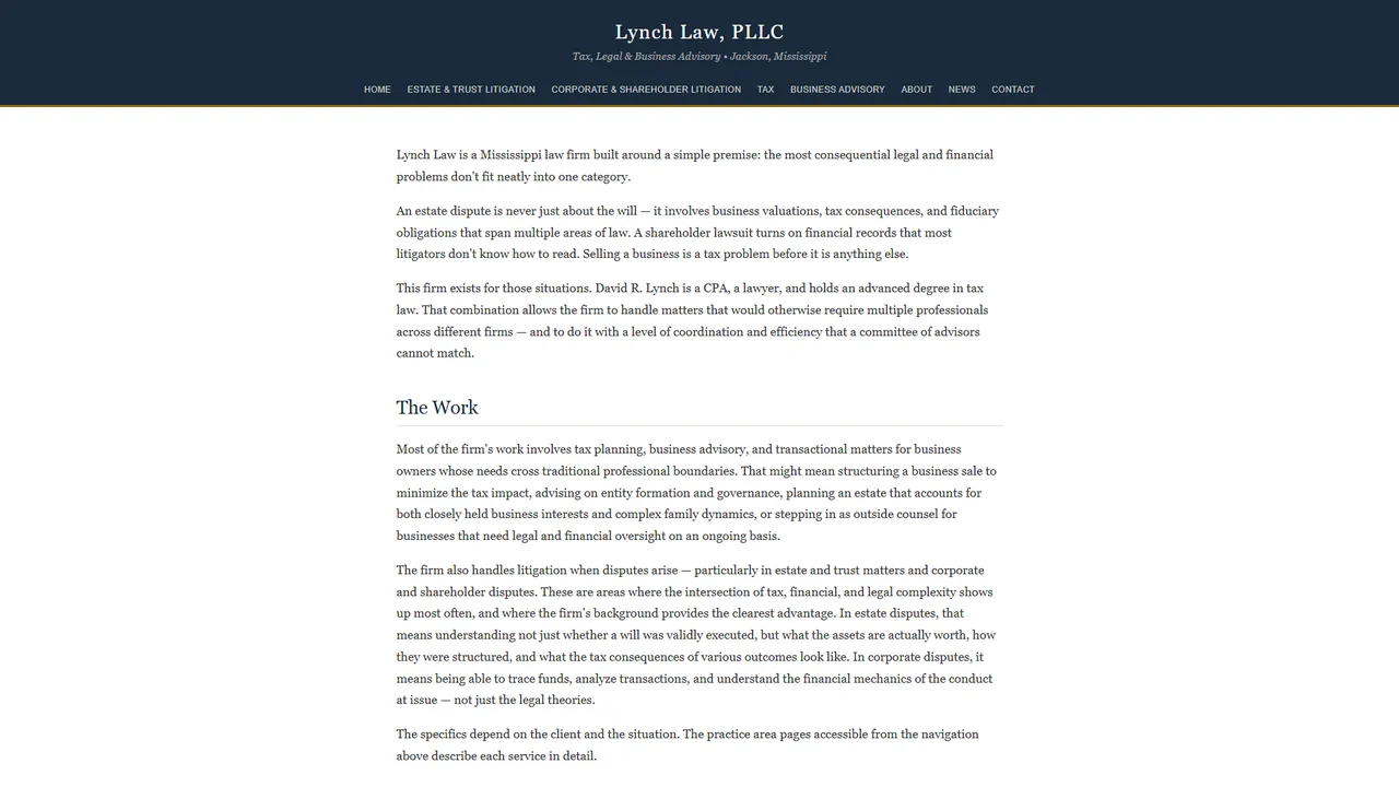 The Lynch Law Firm, PLLC - Jackson, MS office in Jackson, Mississippi