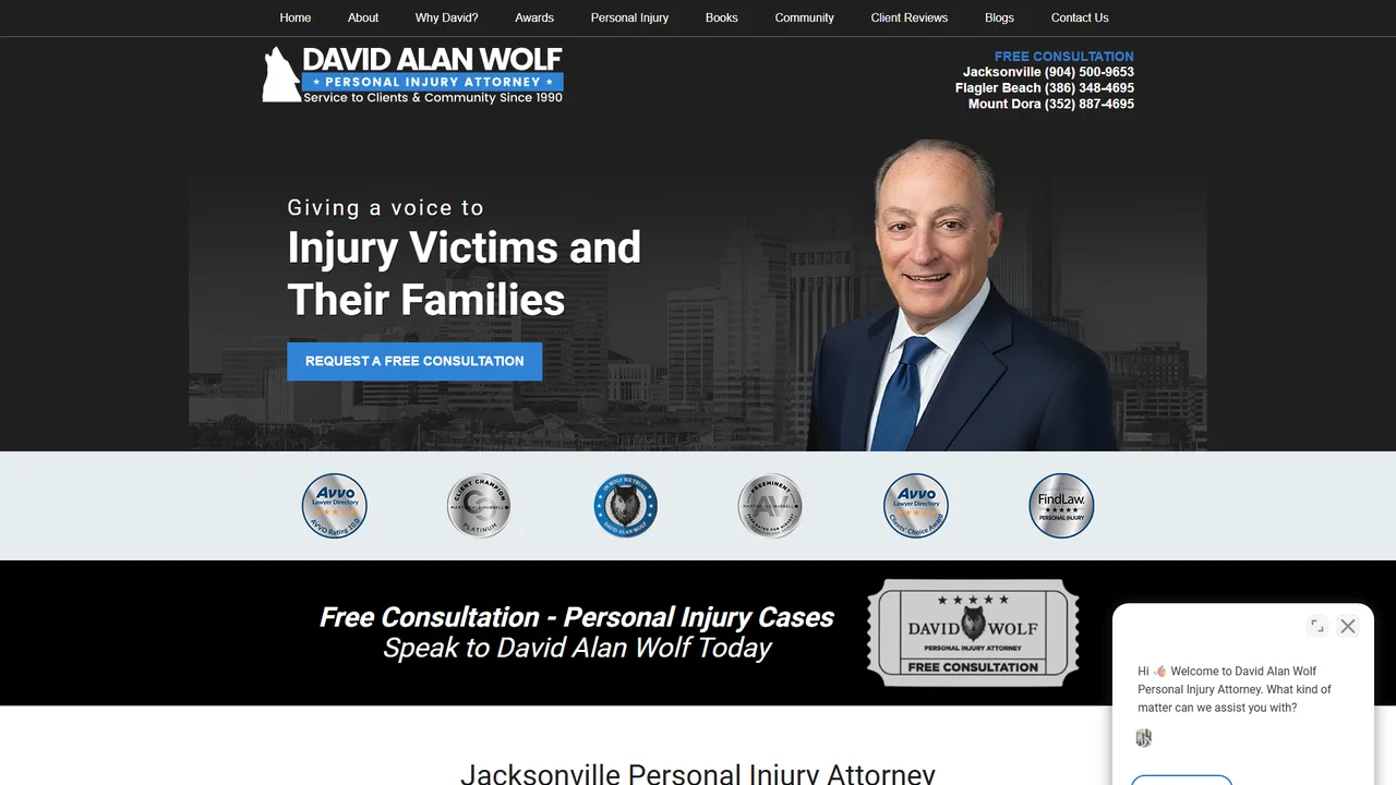 David Alan Wolf, Personal Injury Attorney - Jacksonville, FL office in Jacksonville, Florida