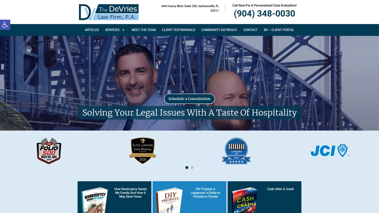 The DeVries Law Firm, P.A. - Jacksonville, FL office in Jacksonville, Florida