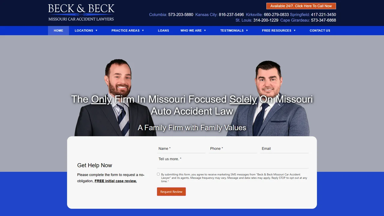 Beck & Beck Missouri Car Accident Lawyers - Jefferson City, MO office in Jefferson City, Missouri