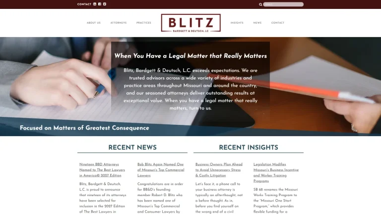 Blitz, Bardgett & Deutsch, L.C. - Jefferson City, MO - Attorney in Jefferson City