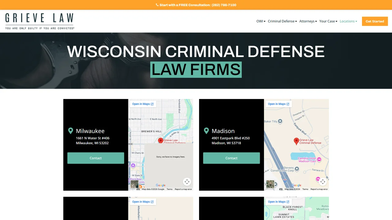 Grieve Law Criminal Defense - Madison, WI office in Madison, Wisconsin